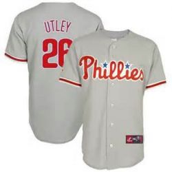 Cheap Chase Utley Phillies Youth Jersey From China #26 Grey