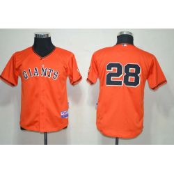 Cheap Buster Posey Giants Youth Jersey From China #28 Orange