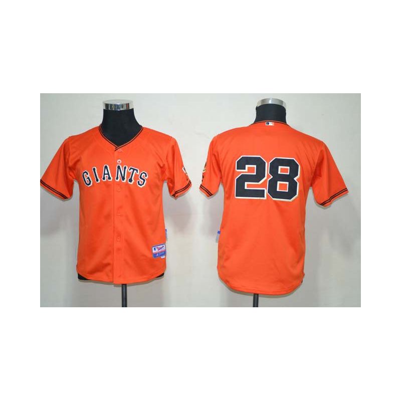 Cheap Buster Posey Giants Youth Jersey From China #28 Orange