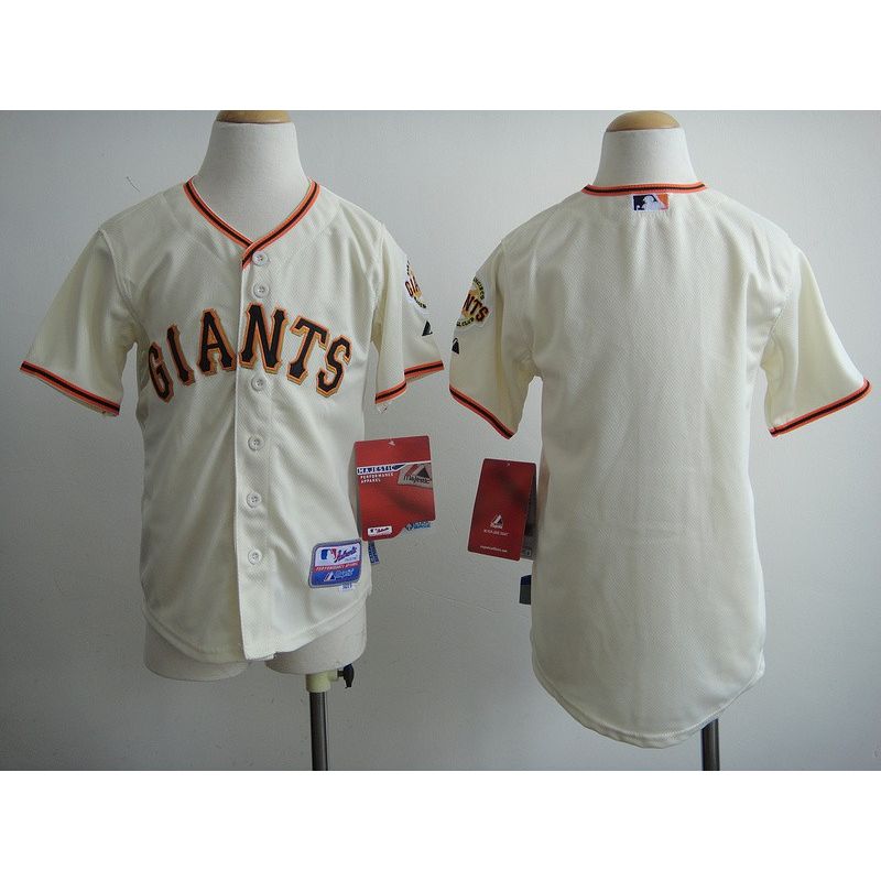 Cheap Giants Youth Jersey From China Cream Blank