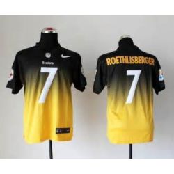 Cheap Ben Roethlisberger Steelers Jersey From China #7 Black-Yellow Drift Fashion