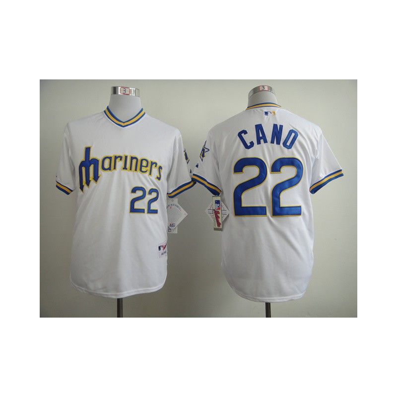 Cheap Robinson Cano Mariners Jersey From China #22 White 1979 Turn Back the Clock