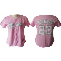 Cheap Jason Heyward Braves Woman Jersey From China #22 Pink