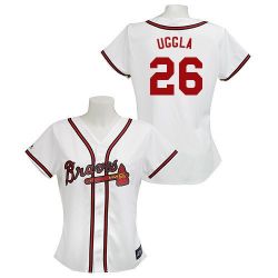 Cheap Dan Uggla Braves Woman Jersey From China #26 White