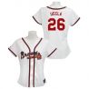 Cheap Dan Uggla Braves Woman Jersey From China #26 White