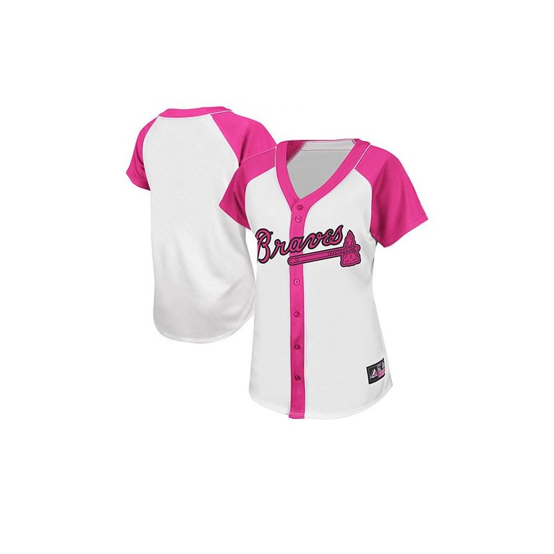 Cheap Braves Woman Jersey From China Pink Splash Fashion Blank