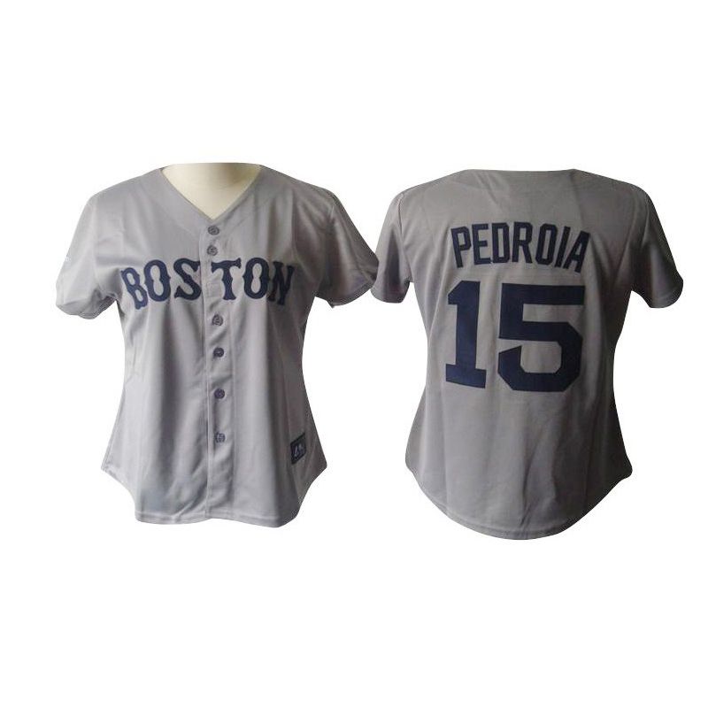 Cheap Dustin Pedroia Red Sox Woman Jersey From China #15 Grey Cheap Dustin Pedroia Red Sox Woman Jersey From China #15 Grey