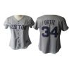 Cheap David Ortiz Red Sox Woman Jersey From China #34 Grey