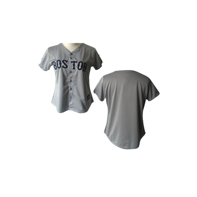 Cheap Red Sox Woman Jersey From China Grey Blank Cheap Red Sox Woman Jersey From China Grey Blank