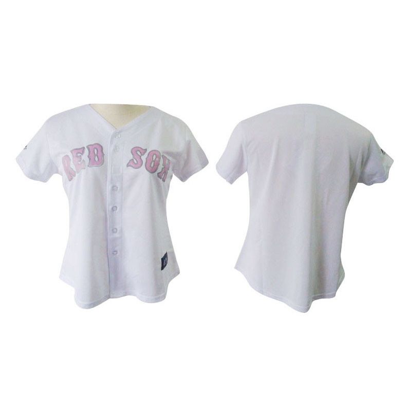 Cheap Red Sox Woman Jersey From China White Pink number Blank Cheap Red Sox Woman Jersey From China White Pink number Blank