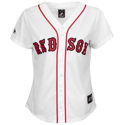Cheap Red Sox Woman Jersey From China White Red number Blank