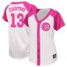 Cheap Starlin Castro Cubs Woman Jersey From China #13 Pink Splash Fashion