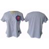 Cheap Cubs Woman Jersey From China White Blue Strip Blank