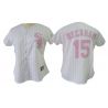 Cheap Gordon Beckham White Sox Woman Jersey From China #15 White Pink Strip