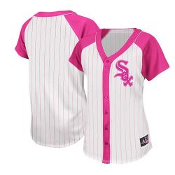 Cheap White Sox Woman Jersey From China Pink Splash Fashion Blank