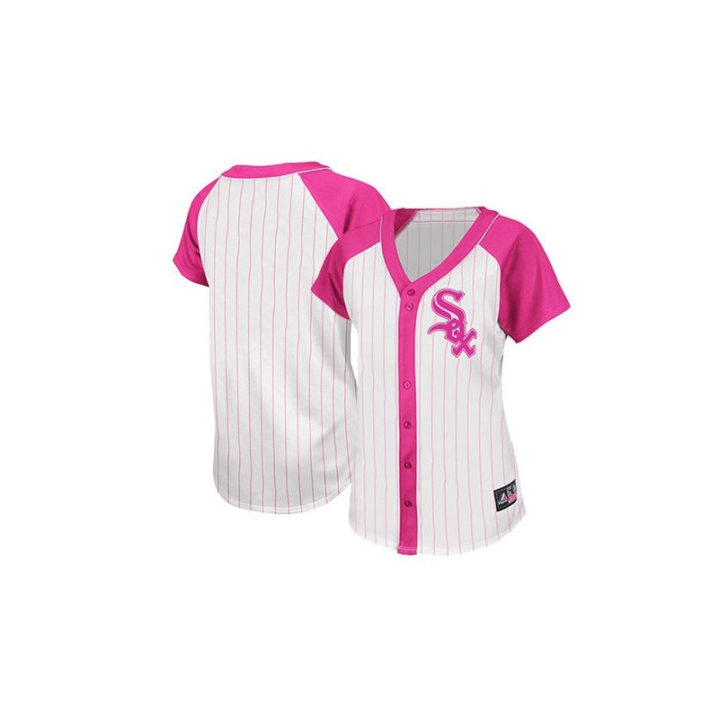 Cheap White Sox Woman Jersey From China Pink Splash Fashion Blank