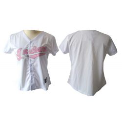 Cheap Indians Woman Jersey From China White Pink number Blank