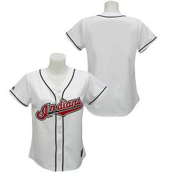 Cheap Indians Woman Jersey From China White Red number Blank