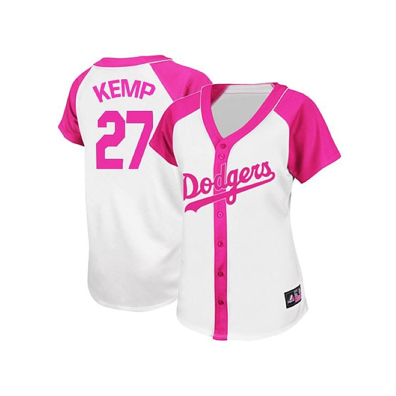 Cheap Matt Kemp Dodgers Woman Jersey From China #27 Pink Splash Fashion Cheap Matt Kemp Dodgers Woman Jersey From China #27 Pink Splash Fashion