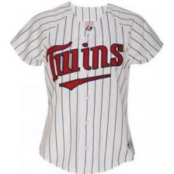 Cheap Twins Woman Jersey From China White Blue strip Blank