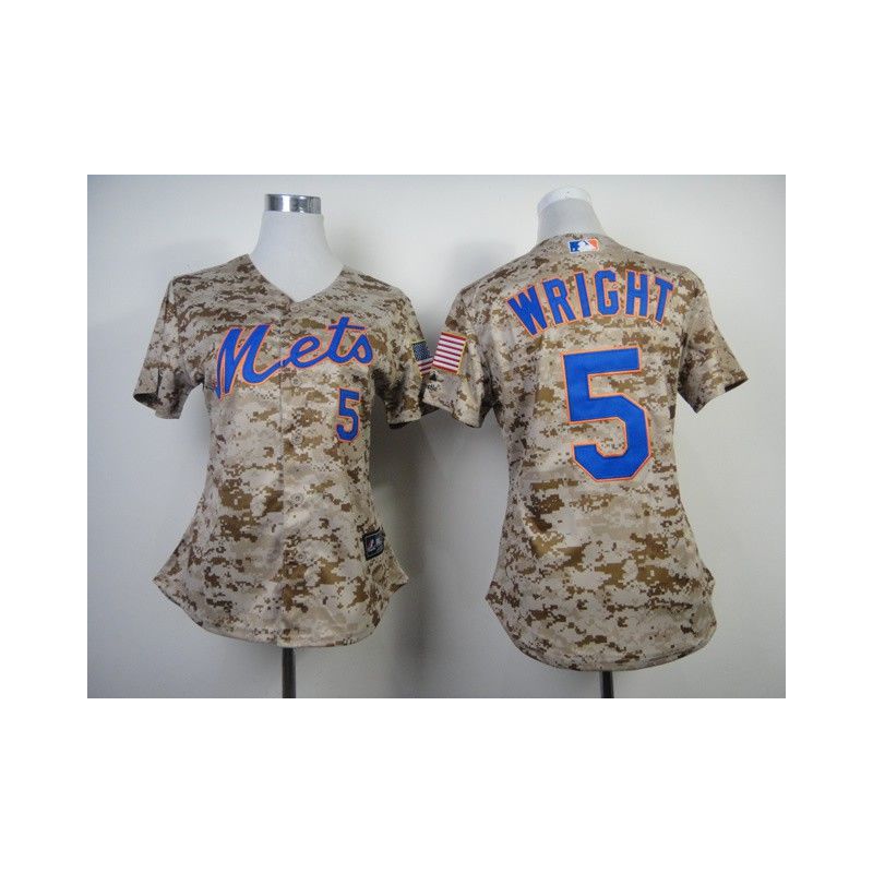 Cheap David Wright Mets Woman Jersey From China #5 Camo Cheap David Wright Mets Woman Jersey From China #5 Camo