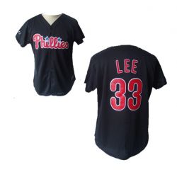 Cheap Cliff Lee Phillies Woman Jersey From China #33 Black