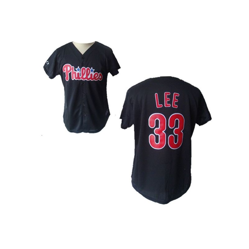 Cheap Cliff Lee Phillies Woman Jersey From China #33 Black