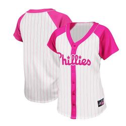 Cheap Phillies Woman Jersey From China Pink Splash Fashion Blank