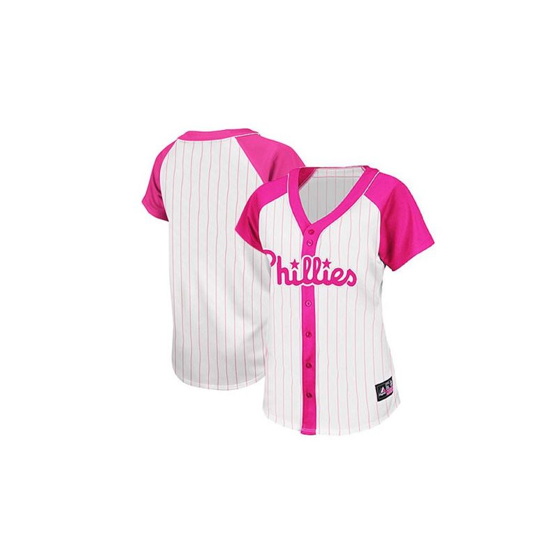 Cheap Phillies Woman Jersey From China Pink Splash Fashion Blank