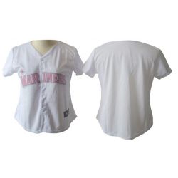 Cheap Mariners Woman Jersey From China White Pink number Blank