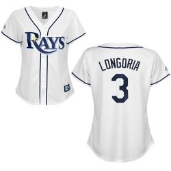 Cheap Evan Longoria Rays Woman Jersey From China #3 White