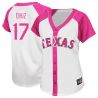 Cheap Nelson Cruz Rangers Woman Jersey From China #17 Pink Splash Fashion