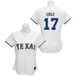Cheap Nelson Cruz Rangers Woman Jersey From China #17 White