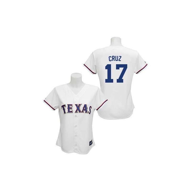 Cheap Nelson Cruz Rangers Woman Jersey From China #17 White Cheap Nelson Cruz Rangers Woman Jersey From China #17 White