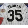 Cheap Frank Thomas White Sox Jersey From China #35 White Black Stripe 75th