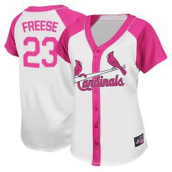 Cheap David Freese Cardinals Woman Jersey From China #23 Pink Splash Fashion