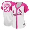 Cheap David Freese Cardinals Woman Jersey From China #23 Pink Splash Fashion