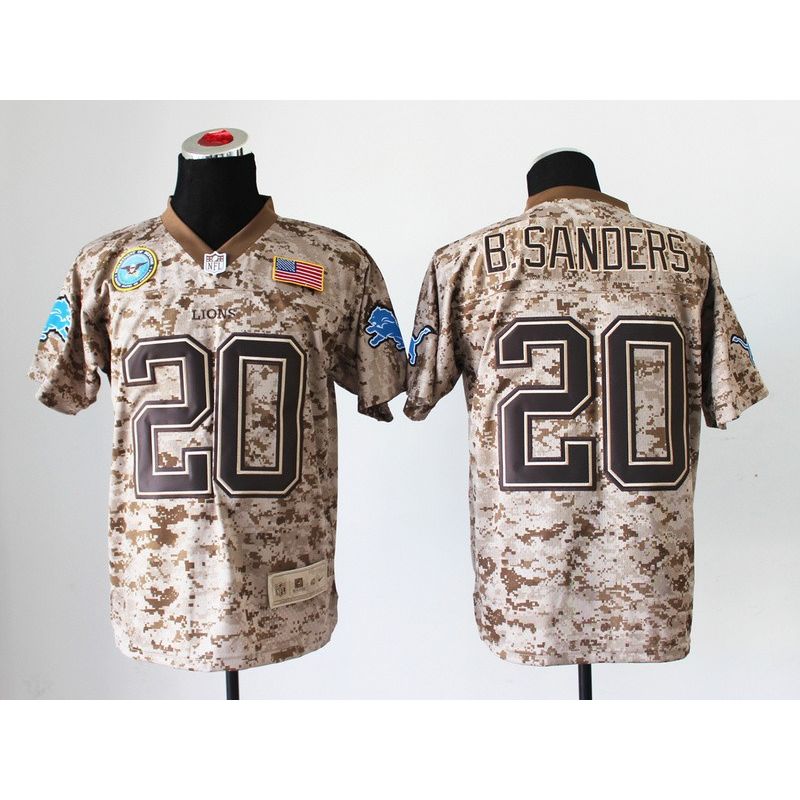 Cheap Barry Sanders Lions Jersey From China #20 DOD Camo