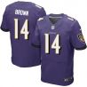 Cheap Marlon Brown Ravens Jersey From China #14 Purple Elite
