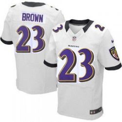 Cheap Chykie Brown Ravens Jersey From China #23 White Elite