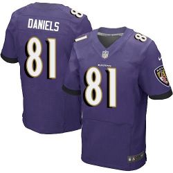 Cheap Owen Daniels Ravens Jersey From China #81 Purple Elite