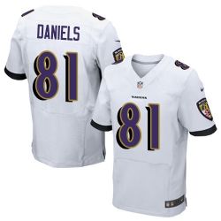 Cheap Owen Daniels Ravens Jersey From China #81 White Elite
