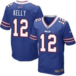 Cheap Jim Kelly Bills Jersey From China #12 Blue Elite