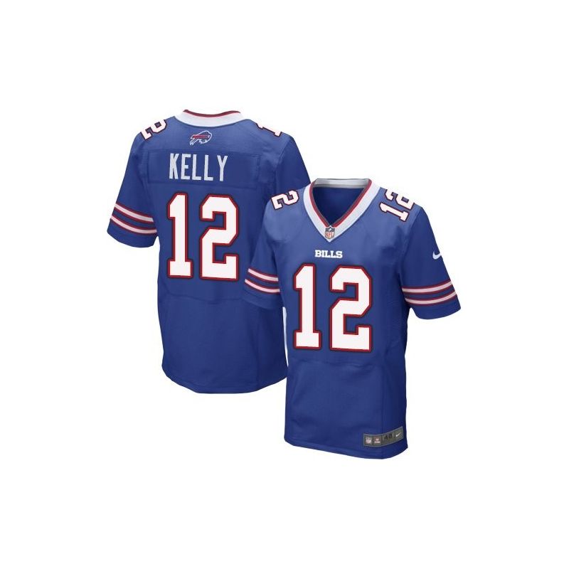 Cheap Jim Kelly Bills Jersey From China #12 Blue Elite