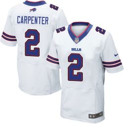 Cheap Dan Carpenter Bills Jersey From China #2 White Elite