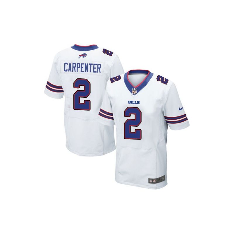 Cheap Dan Carpenter Bills Jersey From China #2 White Elite