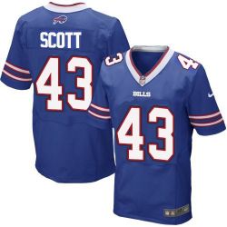 Cheap Bryan Scott Bills Jersey From China #43 Blue Elite