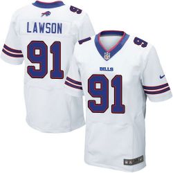 Cheap Manny Lawson Bills Jersey From China #91 White Elite