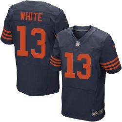 Cheap Kevin White Bears Jersey From China #13 Blue Orange Number Elite