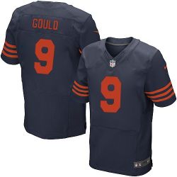 Cheap Robbie Gould Bears Jersey From China #9 Blue Orange Number Elite